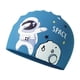 thumbnail image 1 of Gorro de baño para niños, gorro de natación con dibujos animados, ligero, con protección auditiva para cabello largo. Azul, 1 of 8