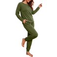 thumbnail image 2 of Vedolay Sleepwear For Women Shorts Set Womens 2 Piece Set Summer Fashion Cami and Shorts Set Cotton Pajama Sets,Army Green XXL, 2 of 5