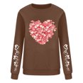 thumbnail image 3 of Womens Valentines Sweatshirt Crew Neck LOVE Letter Print Hoodies Fleece Long Sleeve Shirts Casual Loose Pullover Tops Warm Tops Romantic Hoodie Cute Sweet Gift Shirts Fall Winter Outfits, 3 of 3