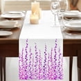 thumbnail image 3 of Table Runners 72 Inches Long Dress Scarves, Purple Farmhouse Kitchen/Dining Table Runner, Coffee Tablerunners, Polka Dots Watercolor Abstract Art 14x72 Inch, 3 of 9
