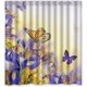 thumbnail image 1 of Cortina de ducha ABPHQTO Impermeable Mariposa Monarca y Flores 150x180 cm, 1 of 2
