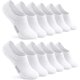 thumbnail image 1 of Xiao Hua 10 pares de calcetines invisibles para hombre, antideslizantes, de silicona, que absorben la humedad, de corte bajo, informales, blancos, 1 of 2