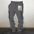 thumbnail image 2 of Styesk Men's Pants Men's Fashion Drawstring Elastic Waist Solid Color Casual Sweat Length Pants, 2 of 4