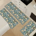 thumbnail image 3 of Boho Vintage Floral Kitchen Rugs Sets of 3,Non Slip Rubber Kitchen Mats for Floor Flower Bird Pattern Washable Kitchen Area Rugs Floor Carpet Runners for Hallway Laundry Room,Blue, 3 of 6