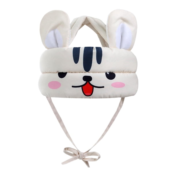 Casco para bebé, protector para la cabeza para bebé, anticaída, portátil, para todas , gorro protector de dibujos animados para correr y beige