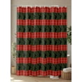 thumbnail image 4 of Christmas Winter Deer Standard Shower Curtain Set, Waterproof Shower Curtains for Bathroom, Red Classic Plaid Green Pastoral Washable Fabric Cloth Bath Curtain for Bathtub with Hooks 72x72 Inches, 4 of 6