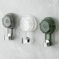 thumbnail image 5 of Suction Cup Hooks, Small Clear Shower Suction Hooks Heavy Duty Vacuum Suction Cups with Hooks Removable Reusable Bathroom Suction Hooks for Tile Wall Window Glass Door, 1.56x2.28x3.87", 5 of 8