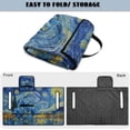 thumbnail image 6 of Whosucclay Van Gogh Style Swirls Carts Cushion Towel Blanket, Portable 4 Convenient Pockets Seat Cover Cushion Protector for Club Car EZGO 2 Passenger Seat Golf Cart, 6 of 9