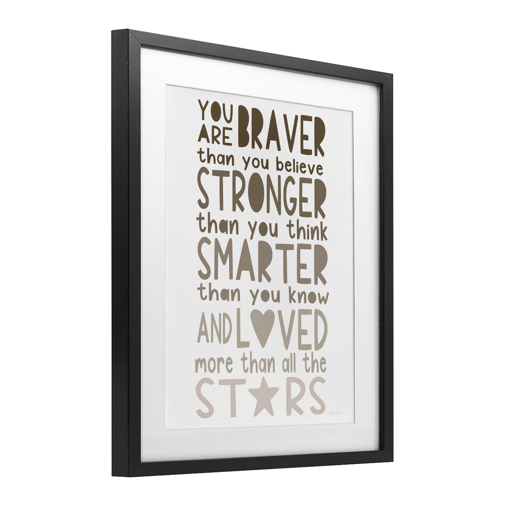 Stupell Industries Loved More Than The Stars Black Framed Print Under Glass, design by Elizabeth Tyndall
