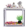 thumbnail image 6 of HeroNeo Small Betta Fish for Tank Plastic Fish Bowls Single Fish Aquariums Clear Cube Tanks for Turtle Feeding Box DIY Craft Acc, 6 of 14