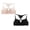 Za-Black and Beige-2pc bras for women, variant on 2PC Racerback Bras for Women Wireless Push Up Bra No Underwire Lace Front Closure Bras