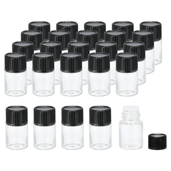 REGALWOVEN Essential Oil Bottles Glass Bottles with Orifice Reducer for Storage Black ml 2.00