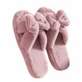 thumbnail image 4 of Gubotare Womens Slippers Women's Cross Band Soft Plush Slippers, Cozy Open Toe House Shoes for Indoor Outdoor, Lightweigh Breathable Fluffy Furry Slides for Women.,Watermelon Red 10, 4 of 5