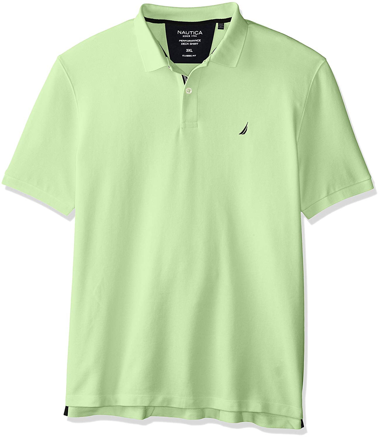 nautica men's classic short sleeve solid polo shirt