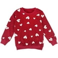 thumbnail image 3 of Conjunto de ropa para niñas pequeñas, conjunto de sudaderas y leggings de forro polar con estampado de corazones, 3 of 5