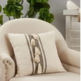 thumbnail image 4 of Fennco Styles Woven Striped Tassel Decorative Cotton Throw Pillow 20" W x 20" L - Grey Textured Cushion for Home, Couch, Bedroom, Living Room and Office Décor, 4 of 4