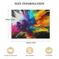 thumbnail image 2 of PIKWEEK Modern Colorful Abstract Canvas Wall Art, Colorful Paint Splashes On Canvas, Colorful Canvas Wall Art, Colorful Wall Art, Creative Design Painting Hanging Living Room Bedroom Black Frame, 2 of 5