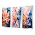 thumbnail image 3 of Designart "Blossom Fusion in Pink and Blue III" Abstract Framed Wall Art Set Of 3 - Pink Floral Frame Gallery Wall Set For Home Decor, 3 of 7
