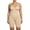 Khaki, variant on European and American seamless tummy control and butt-lifting shapewear bodysuit, tight-fitting body-shaping jumpsuit with zipper, women's five-point pants style