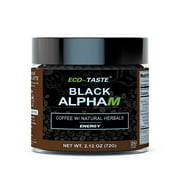 ECO-TASTE Black ALPHAM Coffee for Mens Natural Energy with Maca Root and Reishi Extract, 2.12oz(72g)