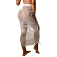 thumbnail image 3 of Coduop Women Cover-Up Sarong Hollow-Out Side Tie-Up Beach Knit Long Skirts Swimsuit Cover Up, 3 of 9