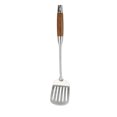 thumbnail image 2 of Stainless Steel Slotted Turner, Metal Spatula with Wooden Handle, Heavy Duty for Wok/Barbecue, Heat Resistant, Dishwasher Safe, Large Size, 2 of 6