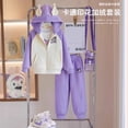 thumbnail image 4 of Traje deportivo para niños Sanrioed Anime Kuromi Y2K Chaqueta para niñas Primavera Otoño Chaqueta con capucha Kawaii Abrigo grueso de moda para niños Kawaii, 4 of 5