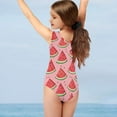 thumbnail image 3 of FOR U DESIGNS Watermelon One Piece Swimsuit for Girls 13-14 Years Old Pink Sleeveless Swimwear Leotards for Dancing Swimming Quick Dry Bathing Suit, 3 of 8