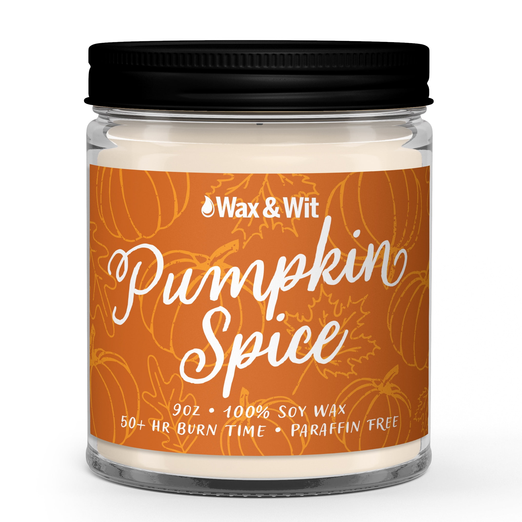Pumpkin Spice Wine Scented Soy Wax Wooden Wick Candle Fall / Winter / Holiday Seasonal 