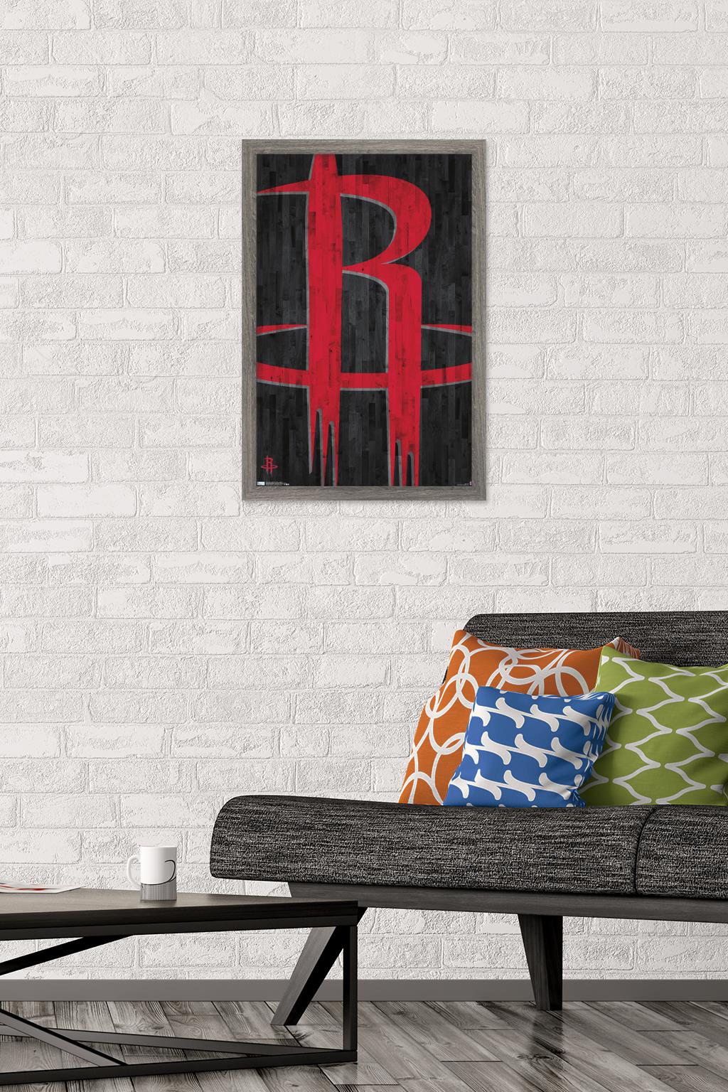 NBA Houston Rockets - Logo 19 Wall Poster, 14.725" x 22.375" Framed