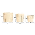 thumbnail image 3 of Household Essentials Round Handwoven Corn Rope Baskets with Thin Stripes and Plastic Liner, Natural, Set of 3, 3 of 5