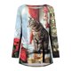 thumbnail image 4 of Camisas Navideñas Para Mujer Tops de Manga Larga Moda Casual Estampado de Cuello Redondo Blusa Superior Suelta Jersey Odeerbi ODB202265, 4 of 5