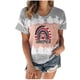 thumbnail image 2 of Fiudx Ofertas Flash Del Día Solo En Línea Camiseta de Manga Corta con Cuello Redondo y Estampado Del Día de La Independencia para Mujer, 2 of 4
