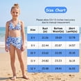 thumbnail image 3 of Girls Swimsuits with Cover Up Skirt 3 Piece Halter Triangle Bathing Suits Bikini Set for Size 8-12, 3 of 7