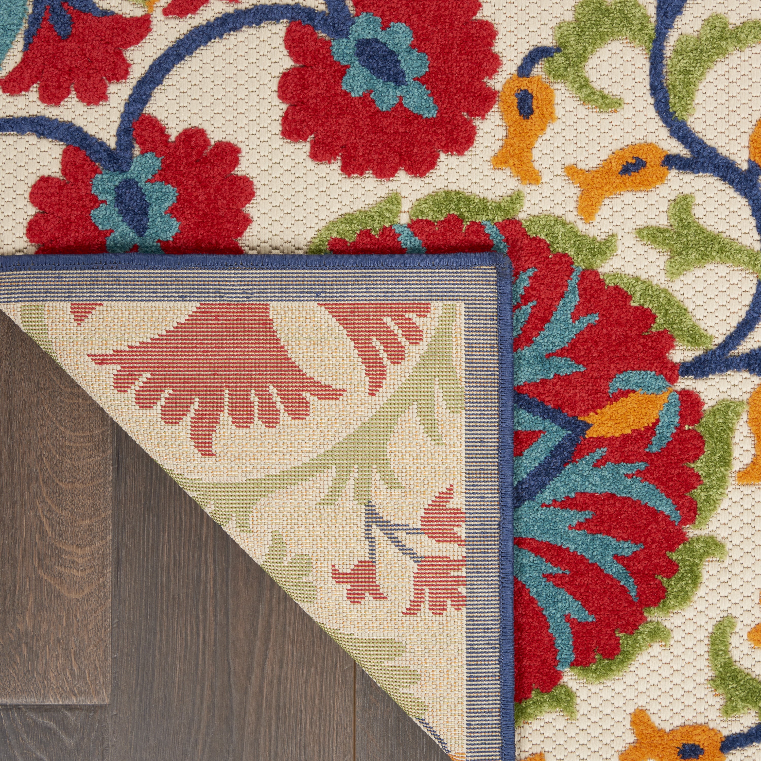 Nourison Aloha Indoor/Outdoor Red/Multi 7'10" x 10'6" Area Rug, (8x11)