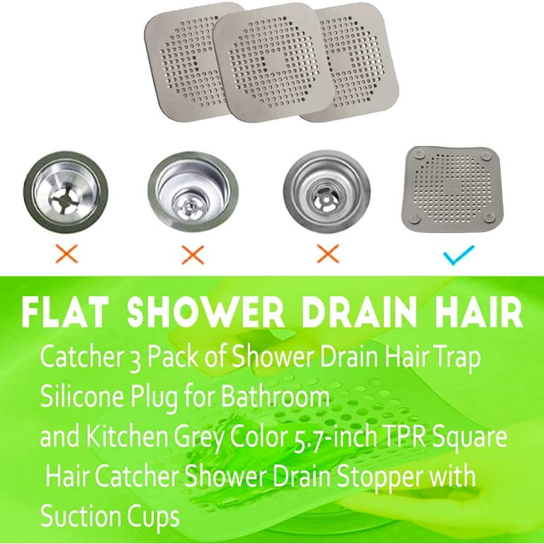 ZAYNYX 2 Pack Hair Catcher Shower Drain Is Hair Stopper for Shower Drain Easy to Install Tub Drain Hair Catcher with 4 Suction Cups Su