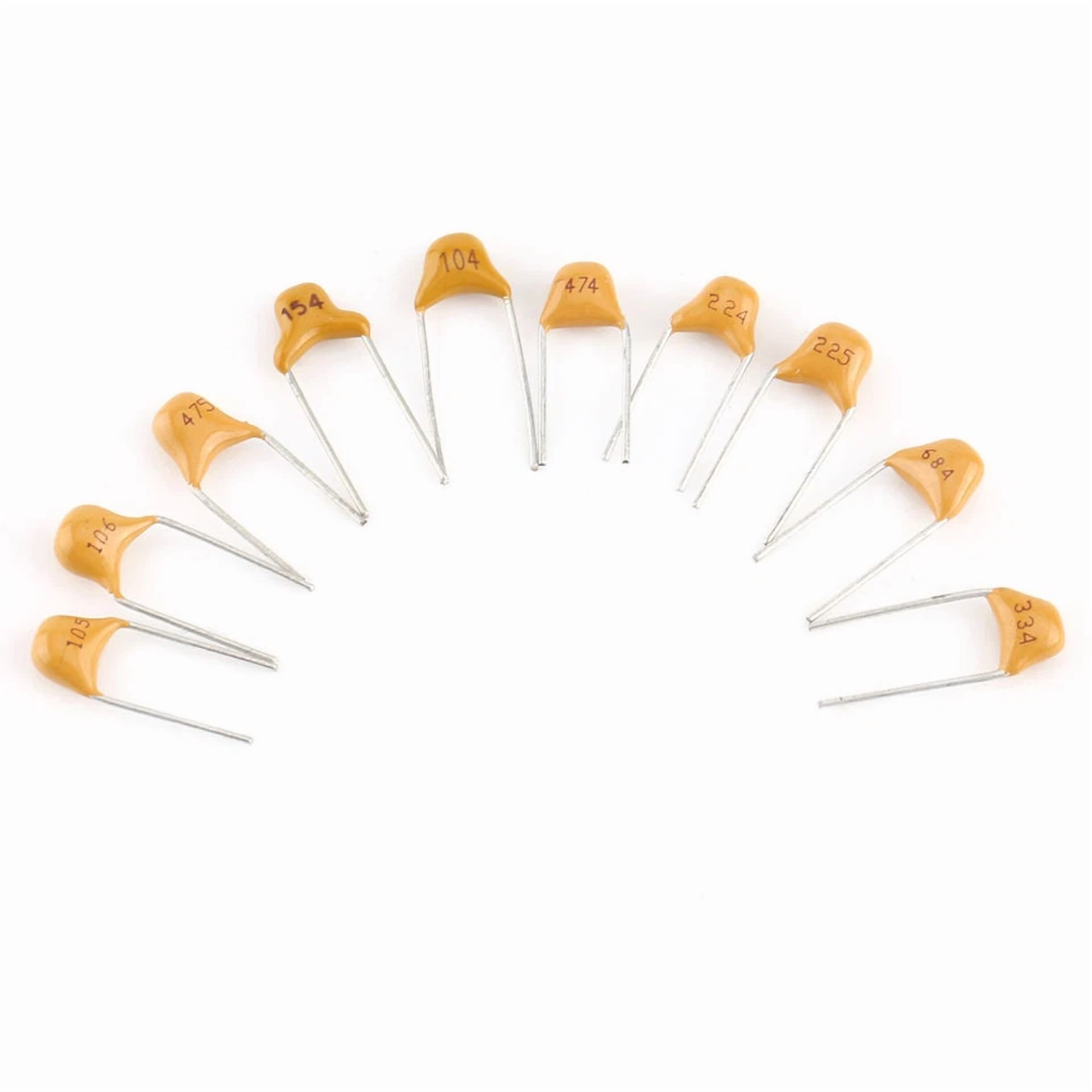 CIRCLE- 0.1Uf~10Uf 50V Ceramic Capacitor Assorted Kit 500Pcs 10 Value