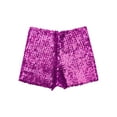 thumbnail image 3 of Aislor Girls Kids Sequin Jazz Hip Hop Dance Shorts Active Sport Activewear Dance Stage Short Pants 3-8 Hot Pink 7-8, 3 of 7