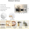 thumbnail image 2 of Zen White Lotus Canvas Wall Art Spa Room Meditation Wall Decor Pictures Peaceful Stone Butterfly Breathe Posters Prints for Bathroom Room Modern Yoga Spiritual Spa Living Bedroom Decoration, 2 of 9