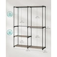 thumbnail image 5 of SONGMICS Portable Closet, Freestanding Closet Organizer, Clothes Rack with Shelves, Hanging Rods, Storage Organizer, for Cloakroom, Bedroom, 54.3 x 16.9 x 71.7 Inches, Taupe, 5 of 6