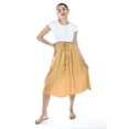 thumbnail image 5 of Falda midi con cintura smock Roman Fashion /Juvenil, 20217 (Mostaza) ocre CH, 5 of 5
