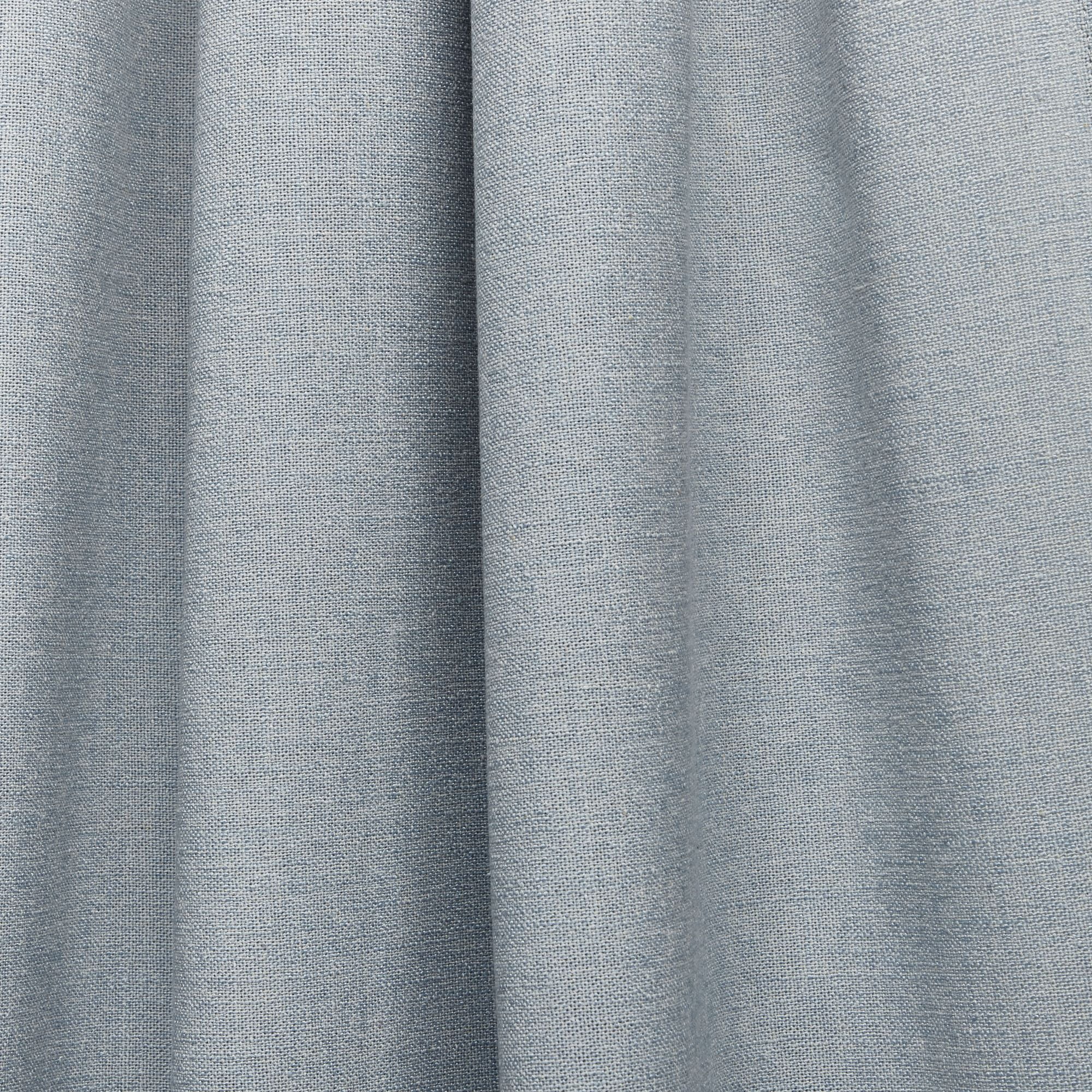 Nicole Miller New York Peterson Cotton Blend Tuxedo Tab Top Light Filtering Curtain Panels, 54"x 63", Slate Blue, Set of 2