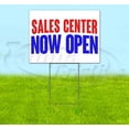 thumbnail image 1 of Sales Center Now Open (18" x 24") Yard Sign, Includes Metal Step Stake, 1 of 6