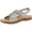 Gold, variant on Womens Mar Woven Leather Flat Sandals