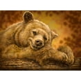 thumbnail image 2 of LaMontagne, Patrick 18x15 Black Ornate Wood Framed with Double Matting Museum Art Print Titled - Sleepy Bear, 2 of 4