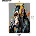 thumbnail image 2 of Acrylic Clipboards with Low Profile Clip, A4 Standard Size 9" x 12.5" File Holder for Writing Drawing, Clip Boards for Doctors Offices, A Monkey with Headphones Gifts, 2 of 7