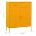 thumbnail image 2 of vidaXL Storage Cabinet Mustard Yellow 31.5"x13.8"x40" Steel, 336155, 2 of 9