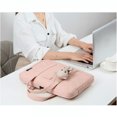 thumbnail image 2 of PU Leather Woman Laptop Bag Tablet Shockproof Laptops Accessories Mice 14-inch Dual Layer Multi-pockets Cute Notebook Computer Storage Handbag Briefcase, 2 of 8