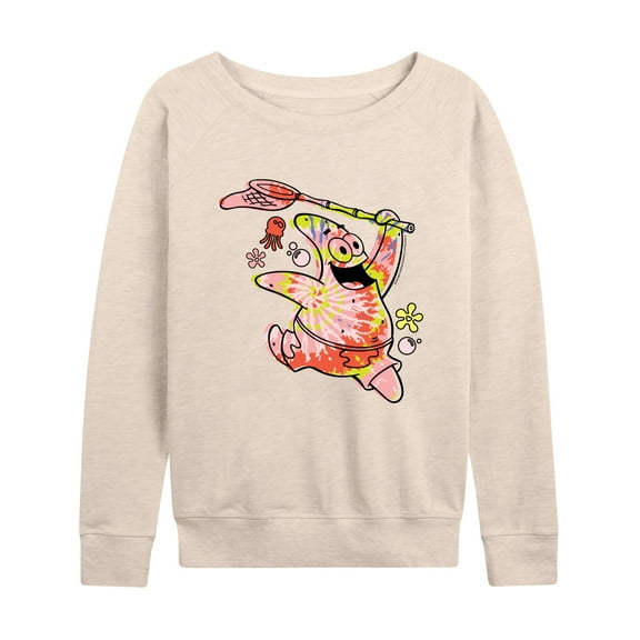 SpongeBob SquarePants - Tie Dye Patrick - Women's Lightweight French Terry Long Sleeve Shirt