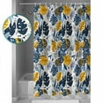 thumbnail image 3 of Shower Curtain, Summer Tropical Plants Waterproof Shower Curtain Set with Hooks for Bathroom Showers,Stalls and Bathtubs,60x72In Pastoral Yellow Blue Leaves, 3 of 9